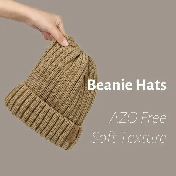 Women’s Knit Fleece Lined Winter Beanie Hat Cozy Warm Cold Weather - Picture 2 of 6